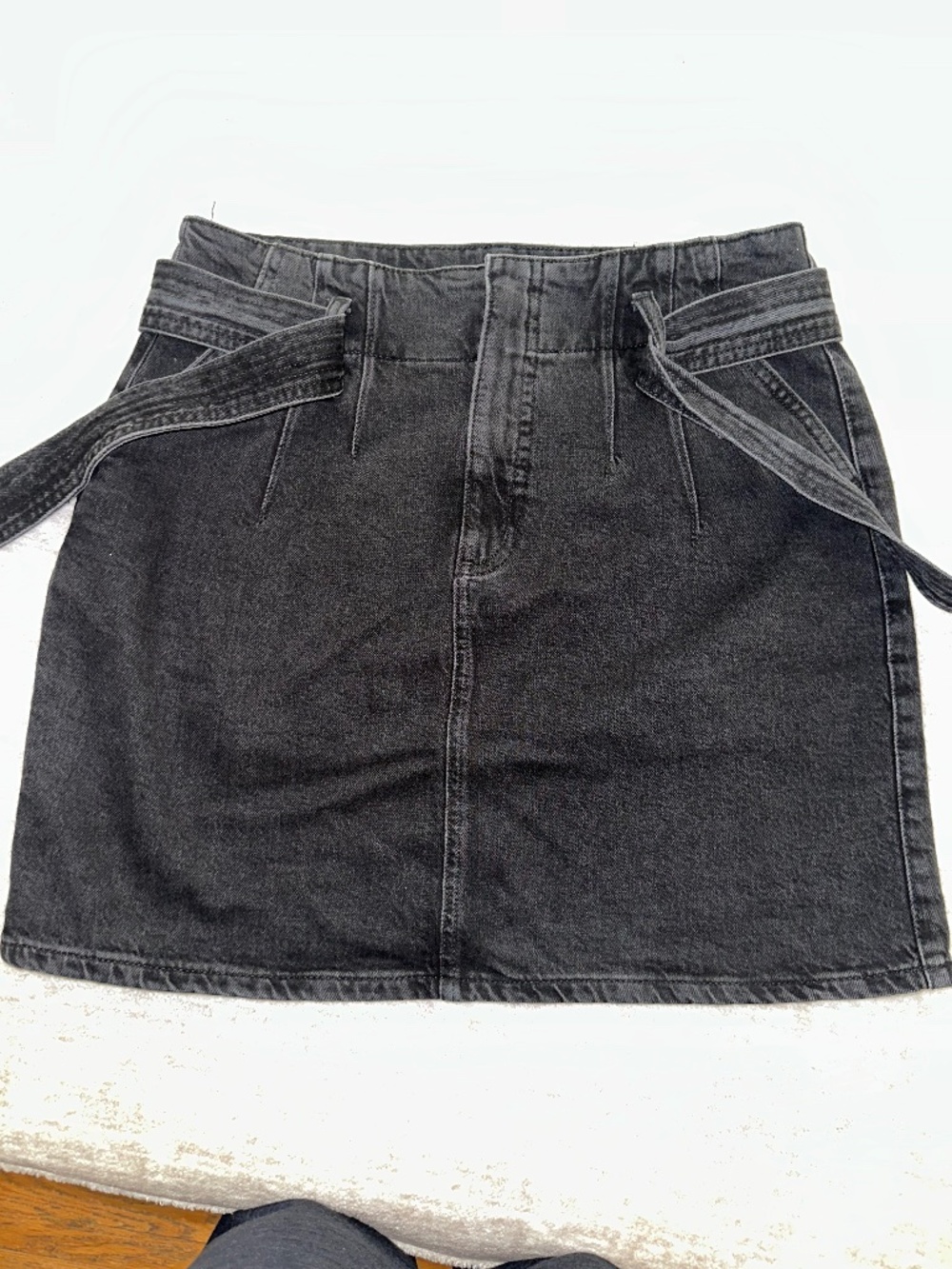Black Jean Skirt